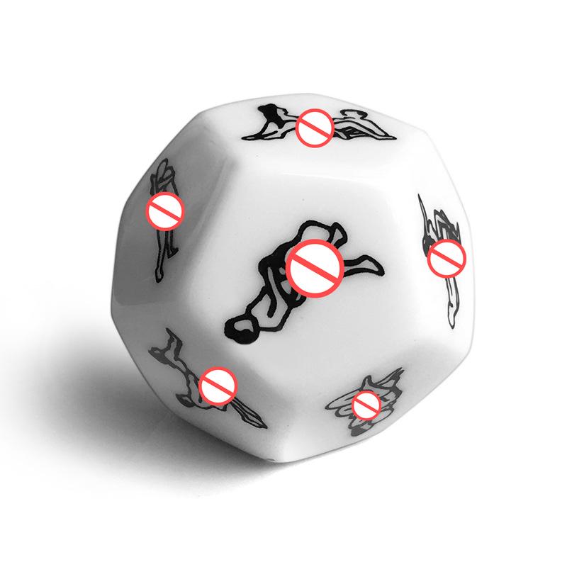 12-Sided Flirtatious Dice for Couples - 25mm, White