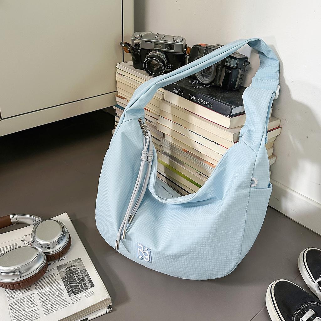 Fashion cloth bag literary and casual versatile canvas dumpling bag large capacity lightweight shoulder messenger bag tide