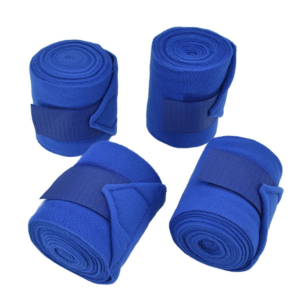 4 stk Hestebenvarp Bøyle og løkkefestebeskyttelse Soft polyestersettsett for hundeku katt blå