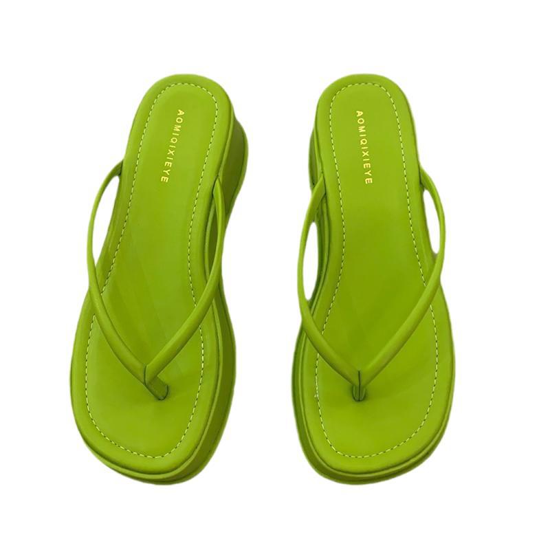 Thick-soled Flip-flops Shoes Women's Shoes Wear 2025 New Summer Spice Girl Fashion Fairy Style Sandals Slippers