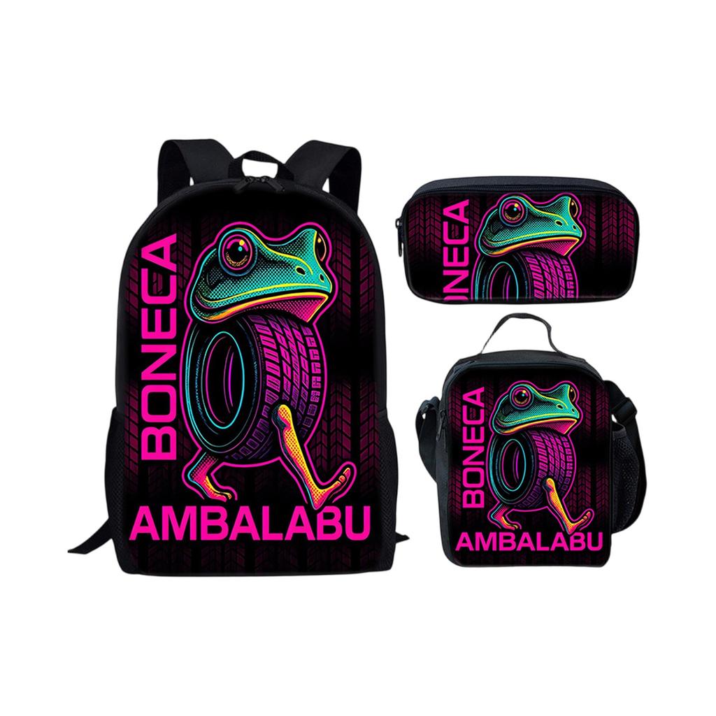 Cartoon Printing Casual Shoulder Bag Junior High School Students Large Capacity Backpacks