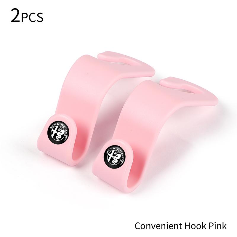 IJOPV1 Car Seat Headrest Hook Auto Rearseat Hanger Accessories For Alfa Romeo 159 Giulietta Giulia 147 Mito 156 166 GT Stelvio F1 Brera