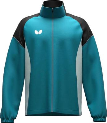 Table Tennis Wind Reflective BTY Windbreaker Jacket Aqua Size 47470 [Butterfly] Jacket, Water-repellent, Lines, II, Blue, M,
