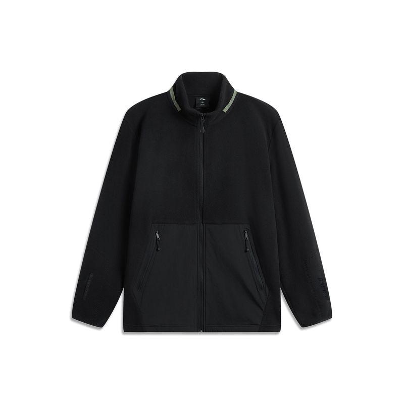 

Толстовка Li Ning CF Мужская Женская 2024 Новинка Кардиган Длинные рукава Верхняя одежда Осень и Зима На флисовой подкладке Heattech Спортивная одежда Black (Fleece-lined) XS