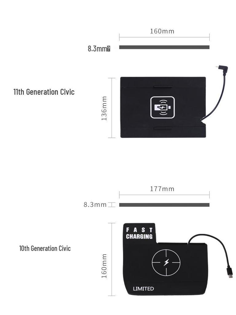 Odyssey Wireless Charger & Storage Box for Elysion: Console Decorative Car Accessory.