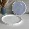 Round Shaped Coaster Silicone Mold Heart Print Resin Tray Crafting Mould Creative Tabletop Decoration Molds Jewelry Tool