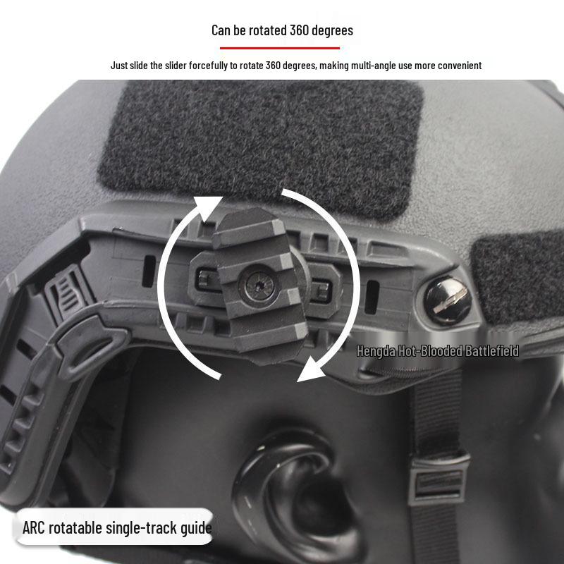 FAST Tactical Helmet Rail with 360° Rotating 20mm Picatinny Nylon Bracket