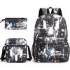 Jugendmode Rucksack Umhängetasche Federmäppchen Kinder Schüler Schultasche 3-teiliges Set