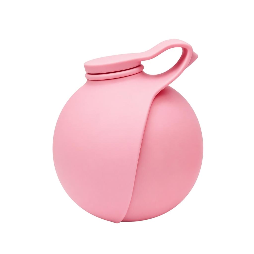 304 Stainless Steel Pet Water Bottle Portable Round Outdoor Drinking Cup with Hanging Strap Leak Proof Design for Travel and Hiking