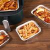 10Pcs Rectangle Aluminum Foil Trays Non-Stick Baking Pans Food Grade Bbq Bowl For Air Fryer Oven Baking Cooking Kitchen Tool