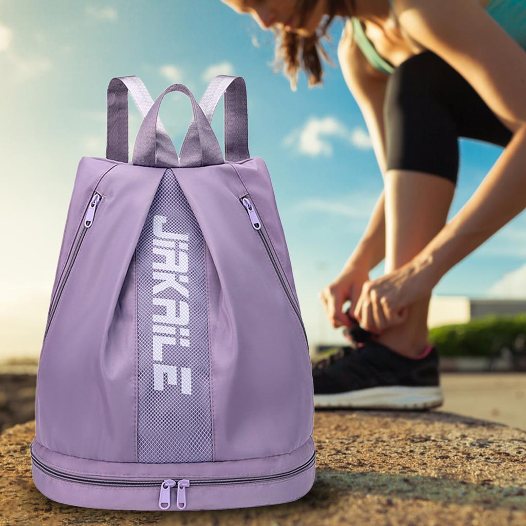 Rucksack, Sporttasche mit Schuhfach, verstellbarer Schultergurt, Reißverschluss, großes Fassungsvermögen, Seesack, tragbare Outdoor-Sport-Reisetasche