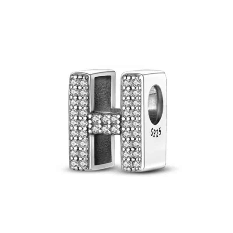 Brand New Copper Metal 26 letter Charm Bead Component Bead Components that Compatible With the Authentic Original Charm Bead Component Bracelet High