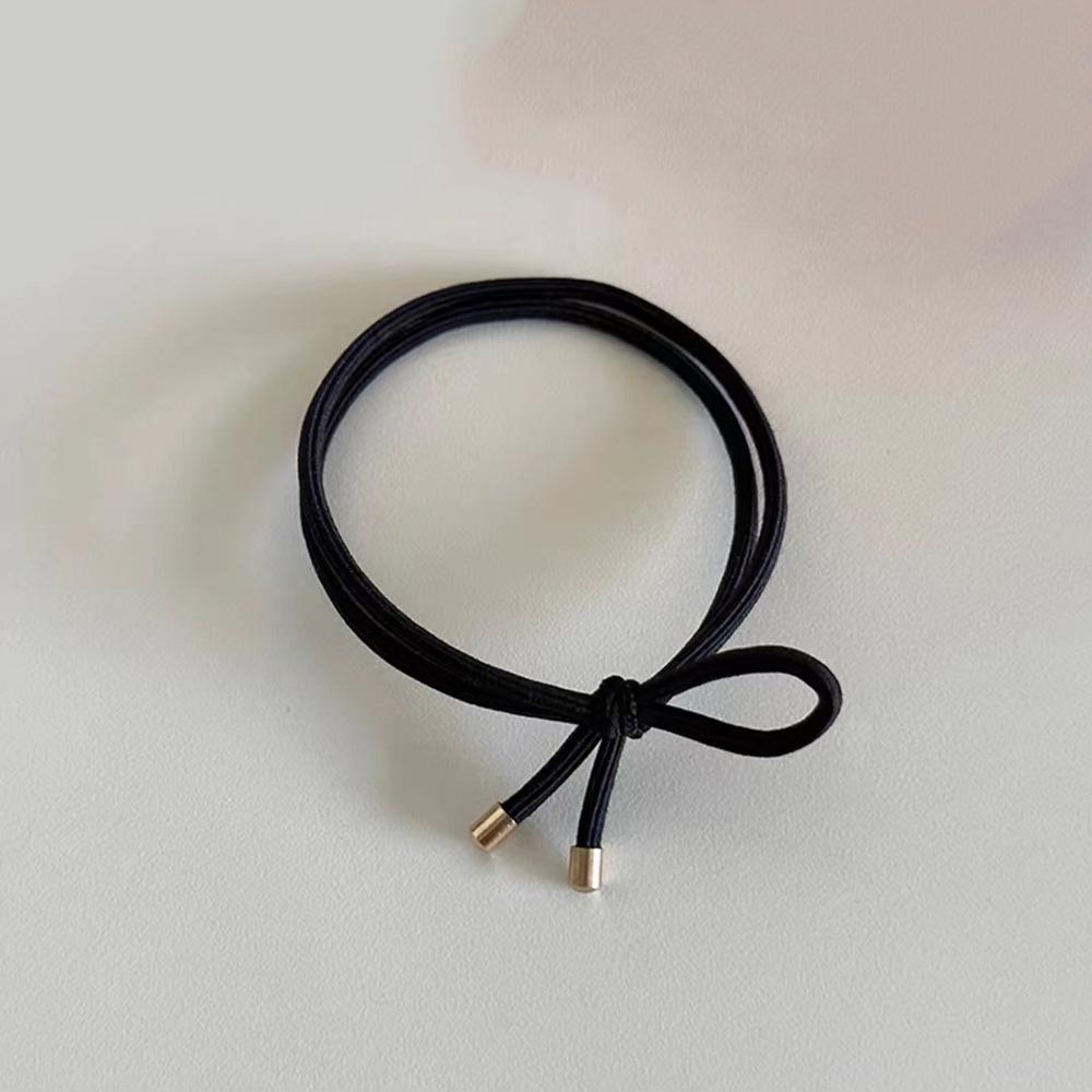 

Аксессуары для волос в ретро-стиле «земляной тон» от Dongdaemun: Резинка цвета молочного чая для простых хвостиков