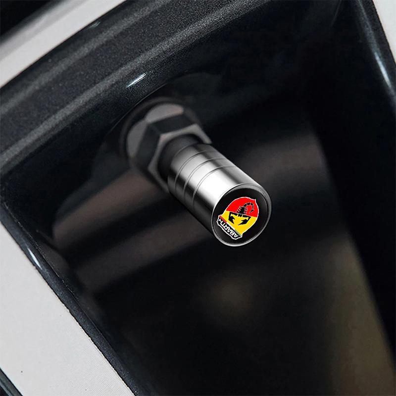4 ks Čepičky na ventilky pneumatik do auta Hliníkové čepičky na ventilky kol Pro Abarth 695 595 500 124 500 C Punto 125 500 595 695 Příslušenství