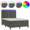 VidaXL Slatted Bed Base with Mattress and LED, Upholstered Bed, Double Bed, Adult Bed for Interior Bedroom, 3136066