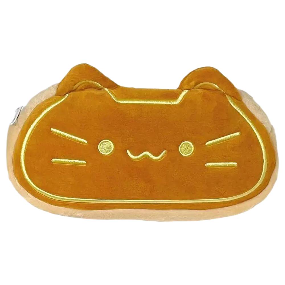 Caramel Cat Plush Pencil Case Large Capacity Kawaii Stationery Bag Pouch Birthday Gift for Kids Girls School Supplies