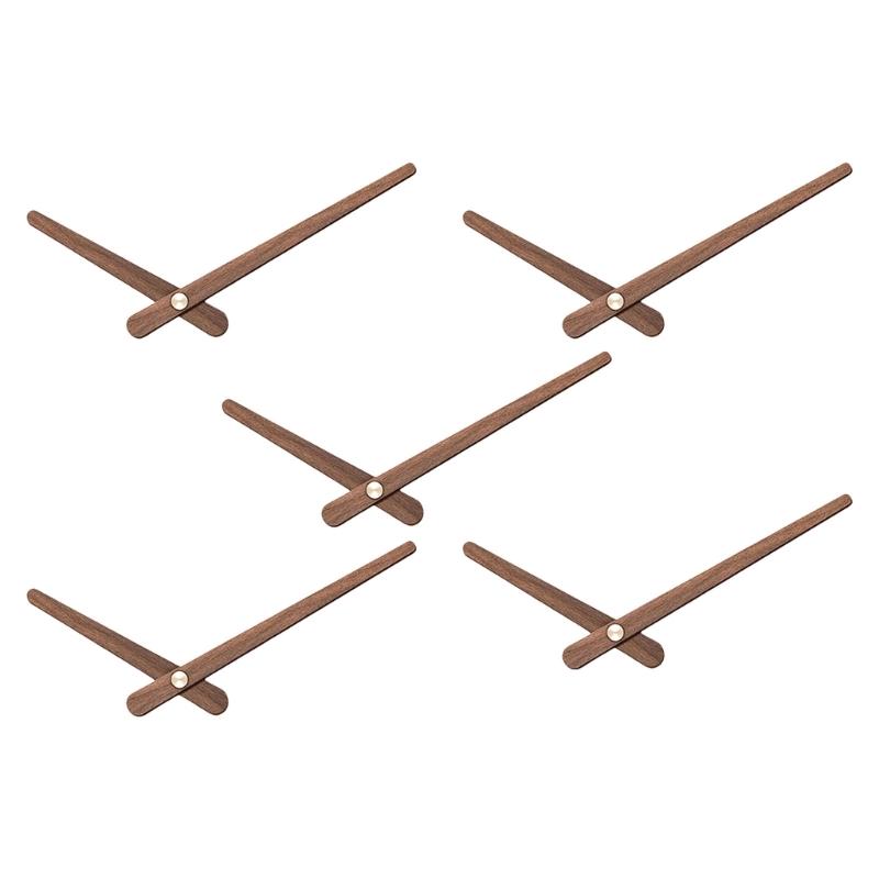 

5Sets Walnuts Clock Hands for DIY Clock Making and Repair for 12 14 inches Clocks