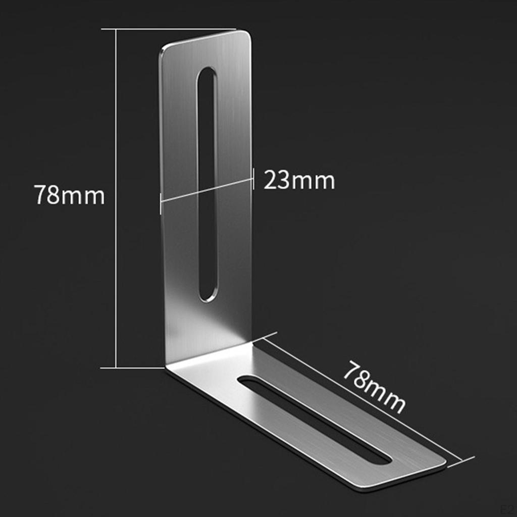 10 Pieces L Shaped Bracket Support Brace Right Angle Metal Tile Fixing Tool Accessory