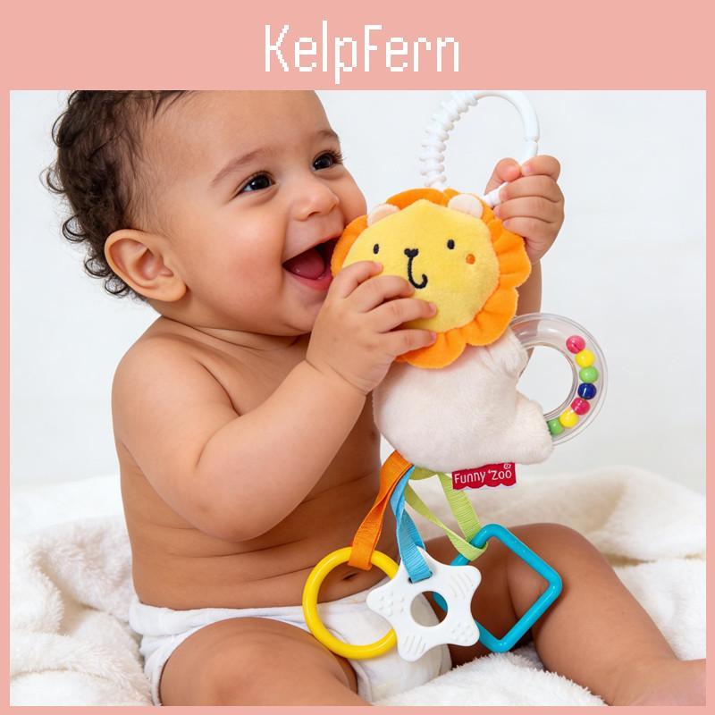 Löwe Hirsch Plüsch Babyrassel Spielzeug für Neugeborene Mit Beruhigender Schlafhilfe für Säuglinge und Kleinkinder
