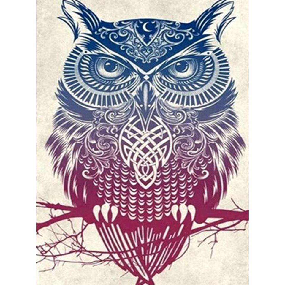 5D DIY pictură cu diamant Animal bufniță cu stras imagine broderie cu diamant complet mozaic artizanat cu punct de cruce cadou kit de decorare a casei