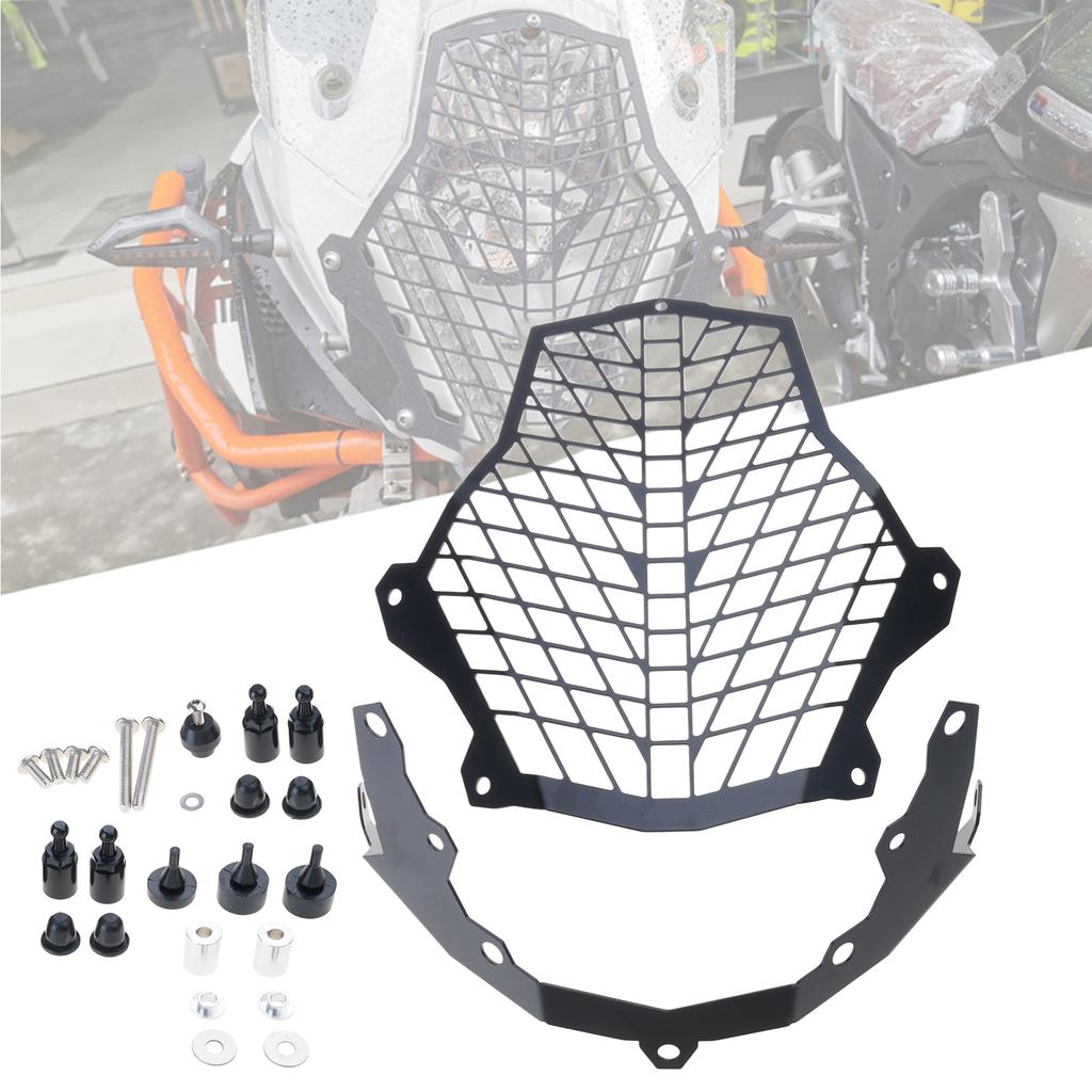 Motorcycle Headlight Grille Retro Motorcycle Side Mount Head Lamp Cover For 1050 1090 1190 1290