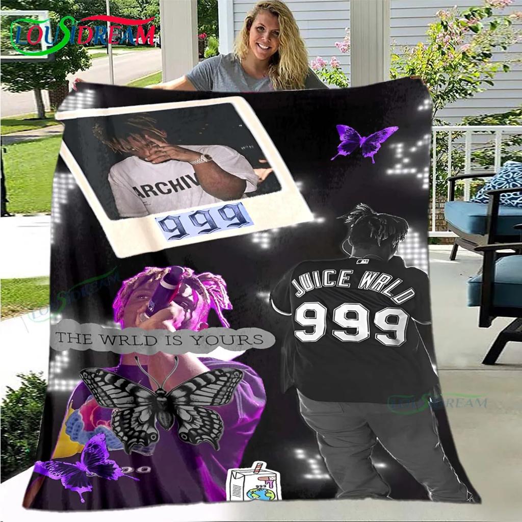 Mode Hip-Hop-Sänger J-Juice WRLD Flanell Decke für Erwachsene und Kinder Sofa Bett Dekoration Decke Tragbare Decke Geschenk