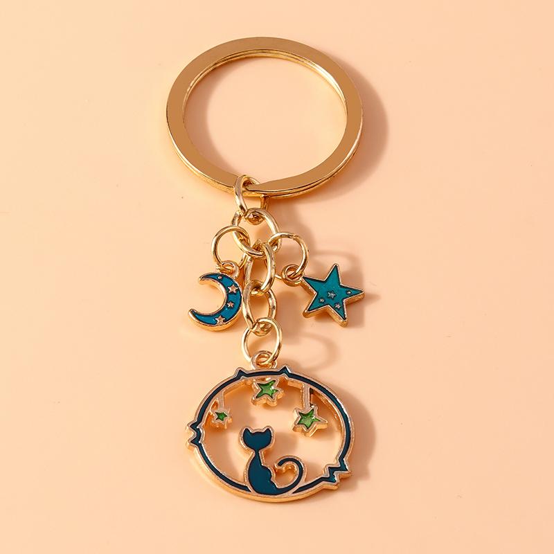 Aihua Cute Enamel Puppy Cats Keychain for Women Girls BFF Bestfriends Handbag Pendant Birthday Jewelry Gifts