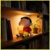 Crayon Shin Chan Night Light Tap Control Holding Soda Cup Vinyl Figure With Shiro Dog Cartoon Anime Desktop Decor For Anime Fans