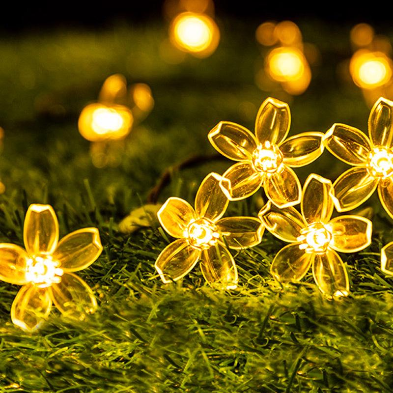 Cherry Blossom Waterproof Solar String Lights for Outdoor Garden and Balcony Décor