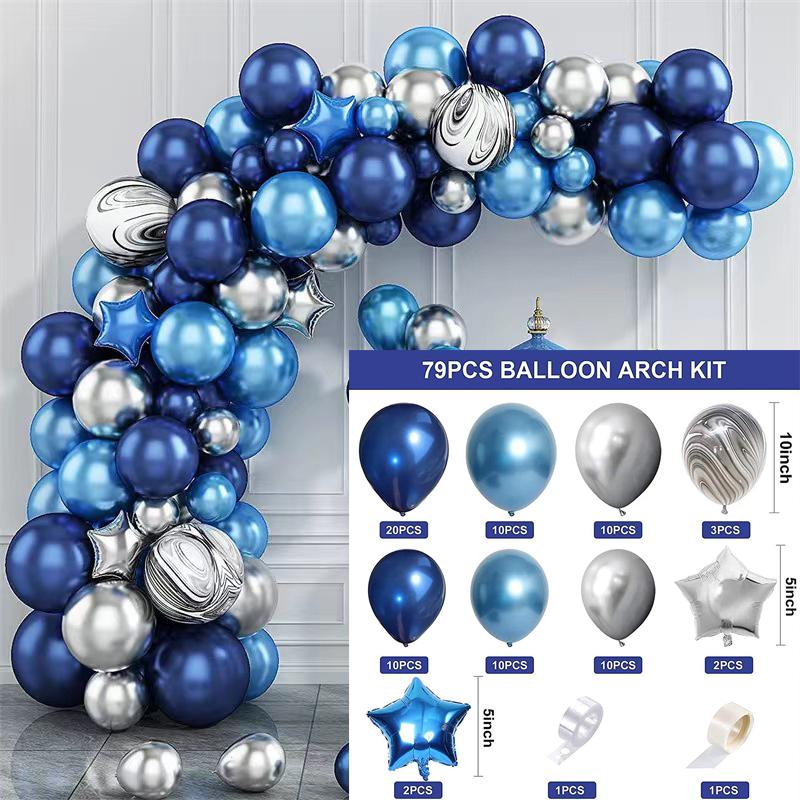 Blue Balloons Set Garland Kit Gold Confetti Balloon Arch Birthday Party Decoration Kids Wedding Birthday Baby Shower Globos Toys