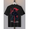 European Sizes Men's Heavyweight T-Shirt with /English "Girls High" Graphic Print, Round Neck Casual & Sportswear Suitable