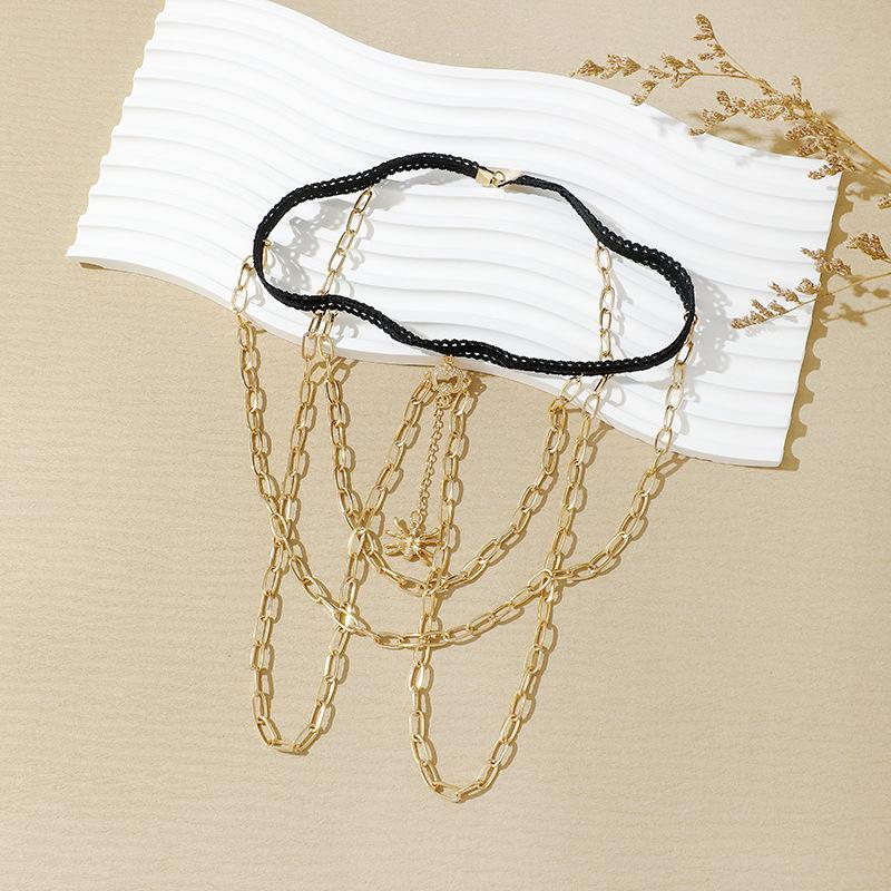 Leg Chain, Exaggerated Sexy Lace Stretch Rope Butterfly Spider Beetle Animal Leg Chain