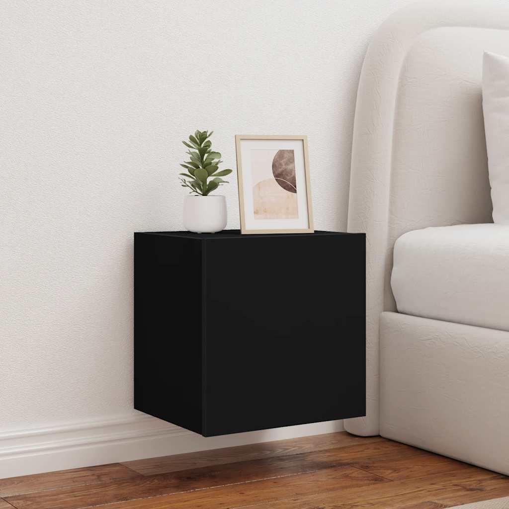 Vidaxl Wand-TV-Schrank mit LED, Schwarz, 40,5x35x40 cm