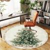 1PC Christmas tree Office Round Area Rug, Under Office Chairs Bedroom Living Room Home Decor, Carpet for Office -1110043