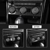 For Volkswagen VW T-Roc TROC 2018-  Carbon Fiber Air Condition Adjustment Switch Panel Cover Trim Interior Accessories