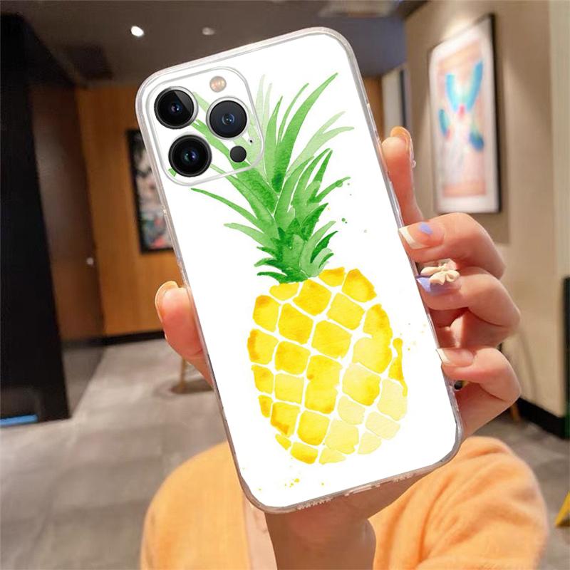 Phone Case For iphone 17 Pro Max Air 16 15 14 13 Pro Max 15 16 Pro 15Plus Summer Pineapple Fruit