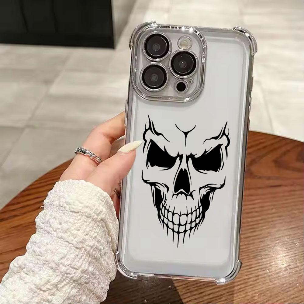 Skull Skeleton Bone Art Phone Case For Xiaomi 15T 14T 13 Pro 15 F8 Ultra Poco X7 F7 Pro 5G X3 X5 X6 F5 M7 Shockproof Clear Cover