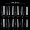 Long Denim Flat-Top French Nail Tips - 240 Pieces | Thin False Nail Supplies for Beauty and Pet Grooming