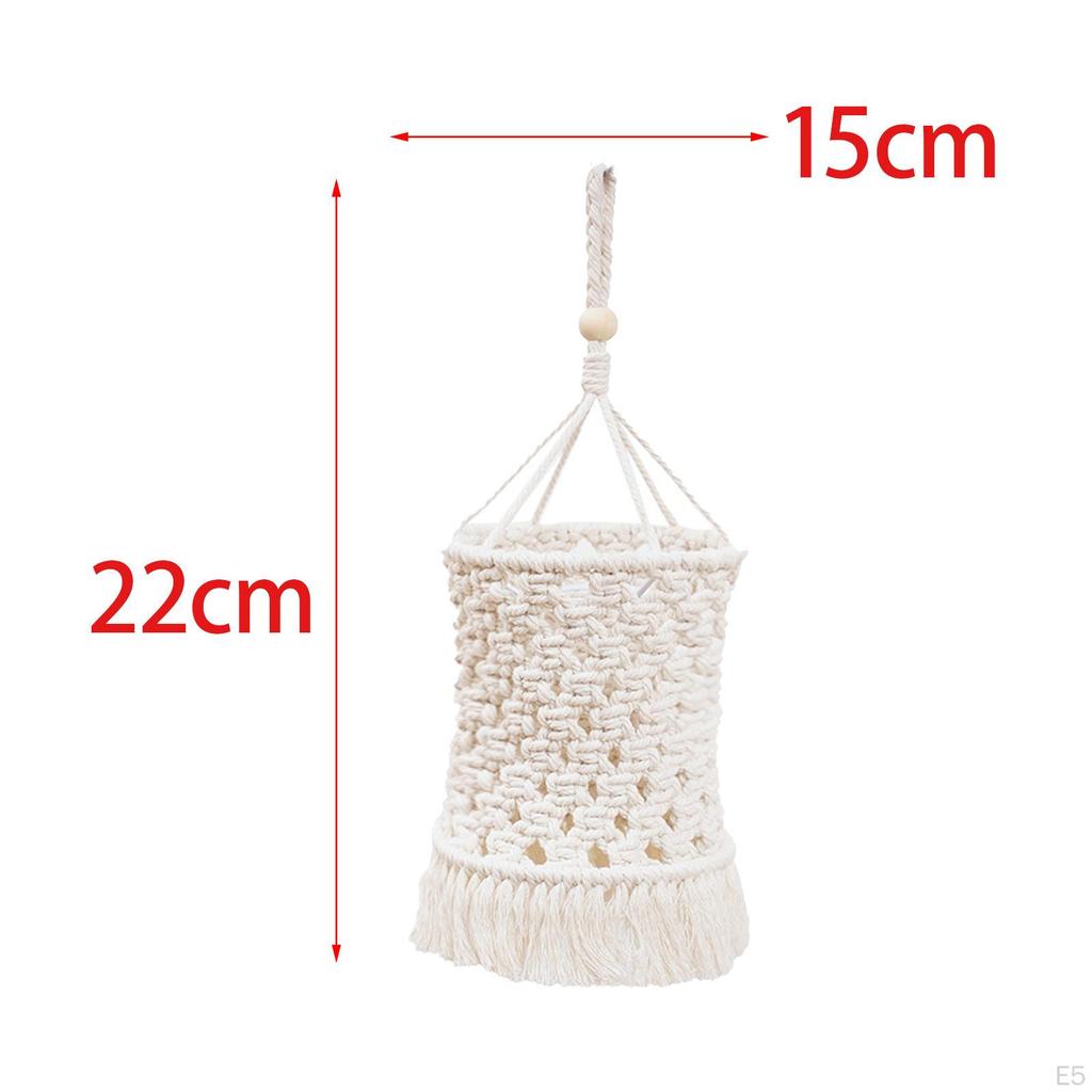 Bohemian Light Shade Hanging Pendant Cover Macrame Lampshade Boho Lamp for Coffee