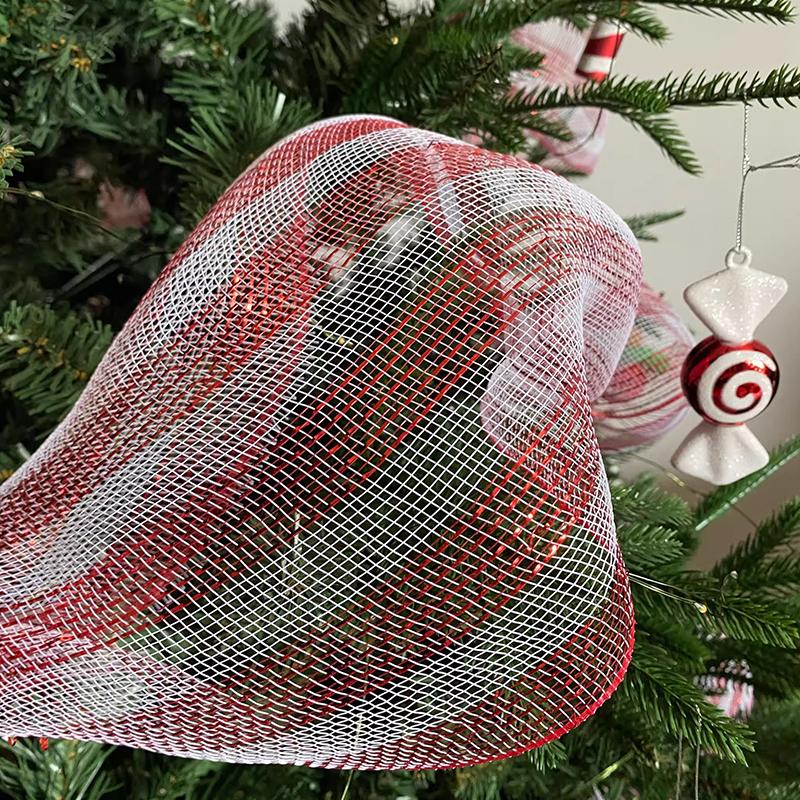 Christmas Tree Decorations Mesh Ribbon - For Wreath, Bow, Garland | Christmas/New Year Home Decor & Navidad Gift Accessories
