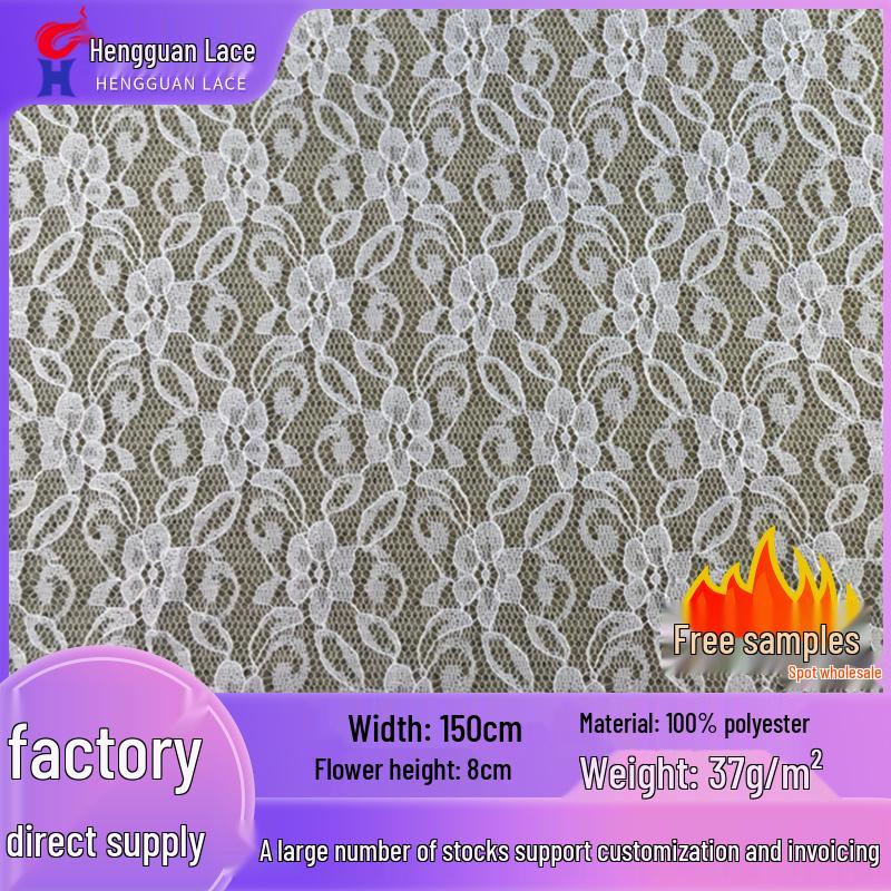 Polyester Lace Fabric for Dresses, Handbags, Shoes, Textiles & Apparel