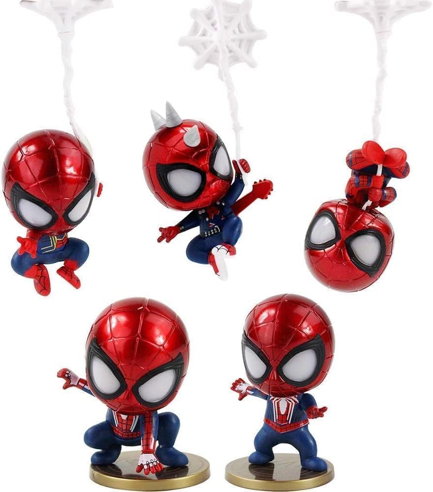 Spiderman Bobblehead Action Figure Set of Car Dashboard Interior Decoration 5, Decoration, [Product]