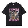 Funny Throat Goat Graphic Print TShirt Male Fashion Oversized Streetwear Unisex Unisex Casual High Quality Pure Cotton Short Sleeve