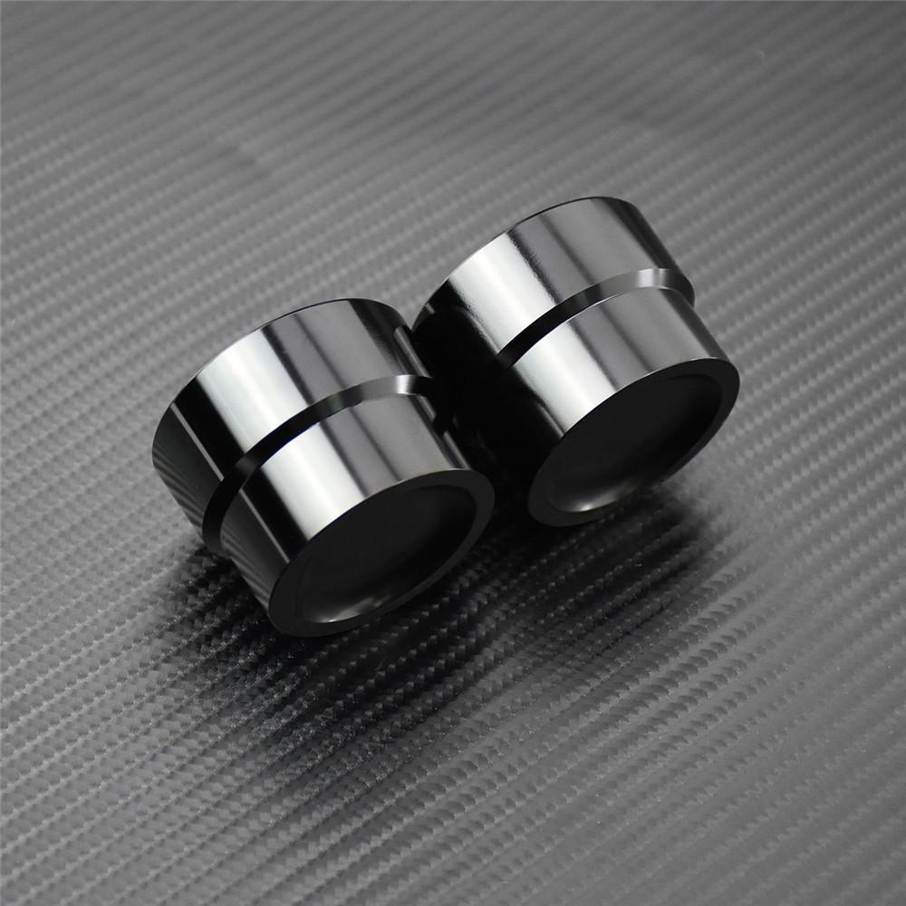 4pcs Motorcycle Front & Rear Axle Nut Covers Caps Black For Harley Sportster XL Dyna Fat Bob FXDF Touring Electra Glide Softail
