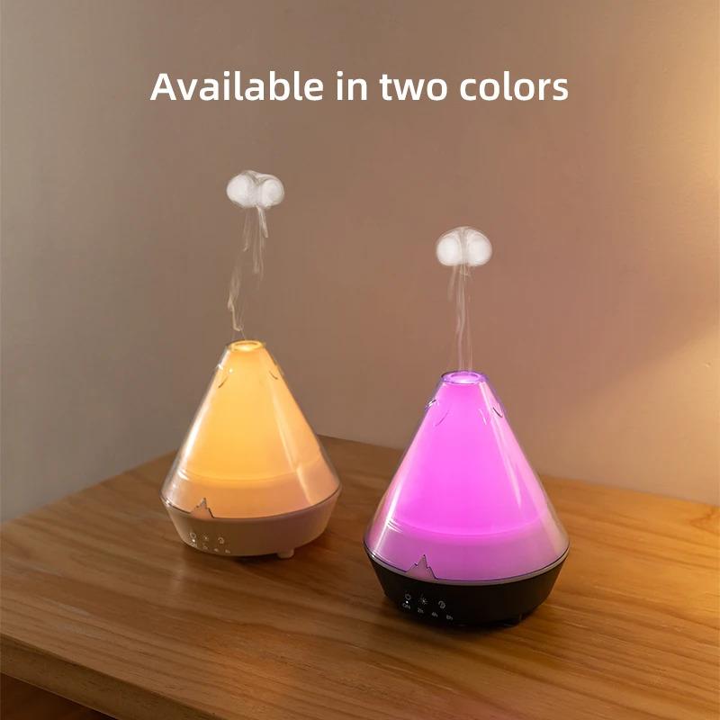 Colourful Night Lights Simulated Volcano Aroma Diffuser Jellyfish Smoke Ring Air Humidifier USB Home Aromatherapy Oil Diffuser
