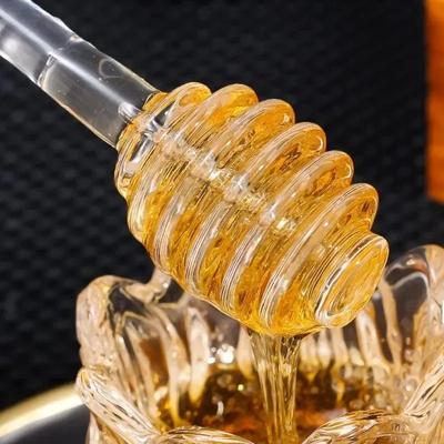 10/1 Sztuk Szklana Łyżka do Miodu Patyczek do Miodu Dozownik Syropu Serwer Szklany Patyczek Łyżka do Miodu do Słoika z Miodem Domowe Akcesoria Kuchenne