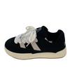 Autumn ins Hong Kong style retro couple bread small black shoes ulzzang student leisure sports skateboard shoes