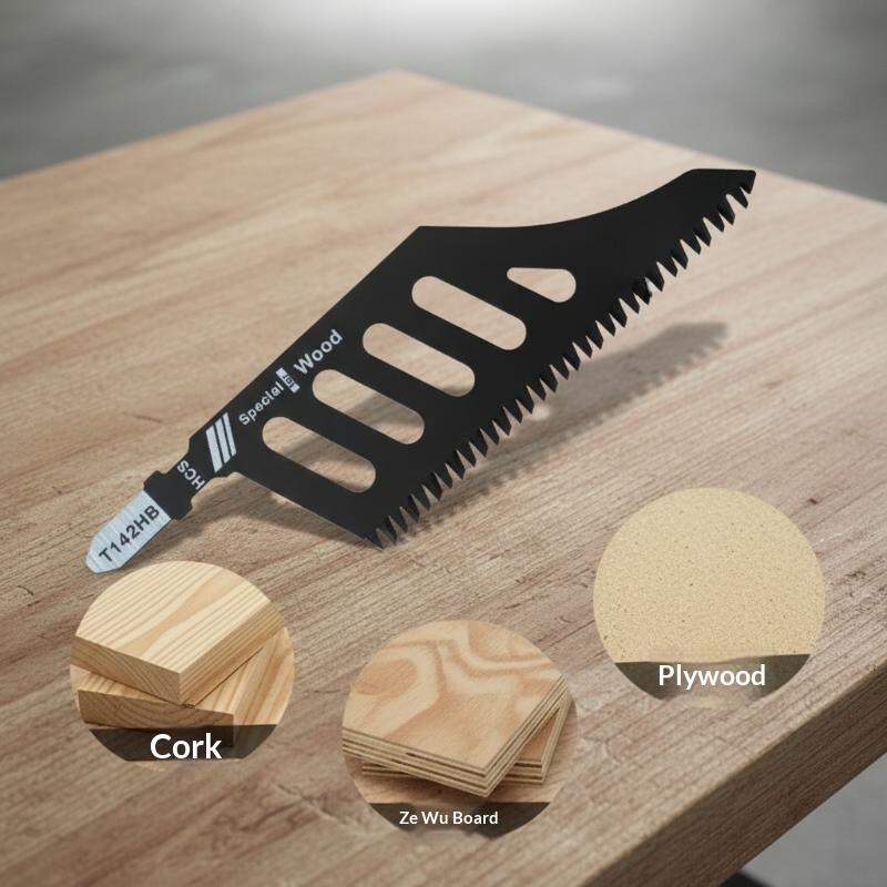 1/5Pcs T Shank Flush Cutting Replacement Blades Curved Jigsaw Blade For Precision Precision Ground Teeth