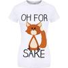 Grindstore Womens_Ladies Oh for Fox Sake T-Shirt (L) (White)