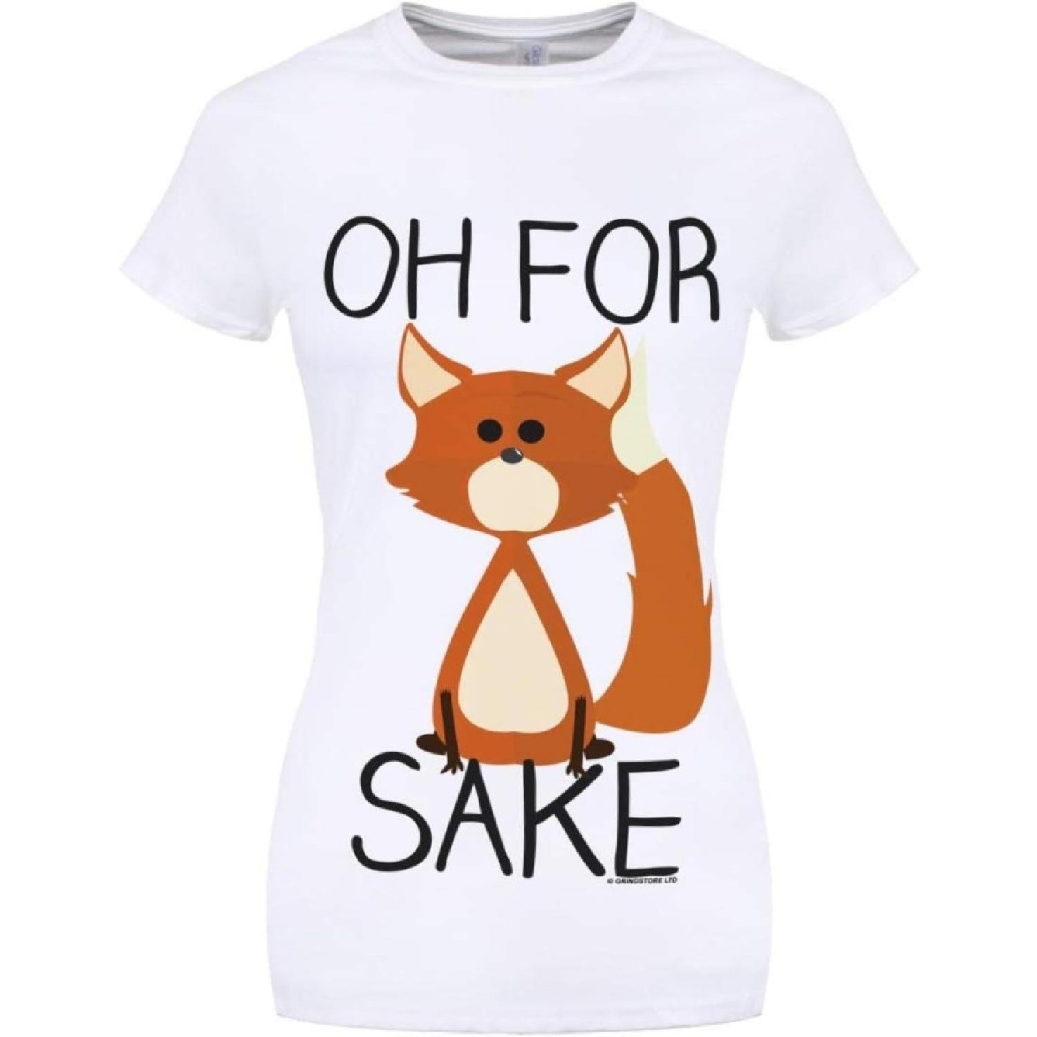 Grindstore Женская футболка  Oh for Fox Sake  (L) (белый) S